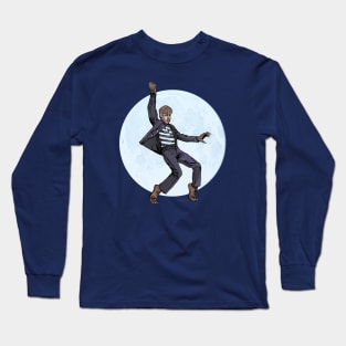 Jailhouse Wolfman with blue moon Long Sleeve T-Shirt